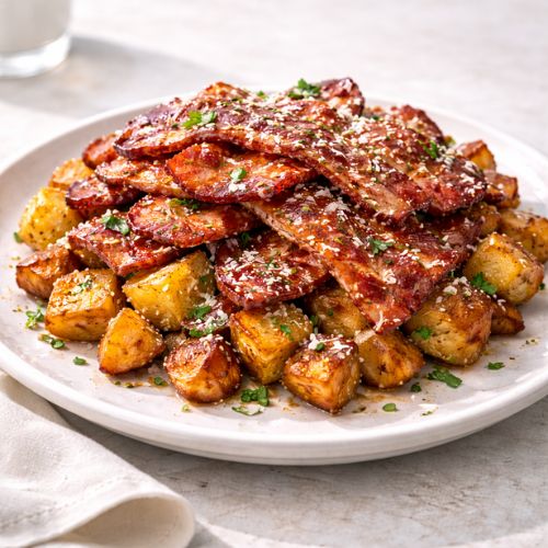 Double Bacon Parmesan Hash first watch menu